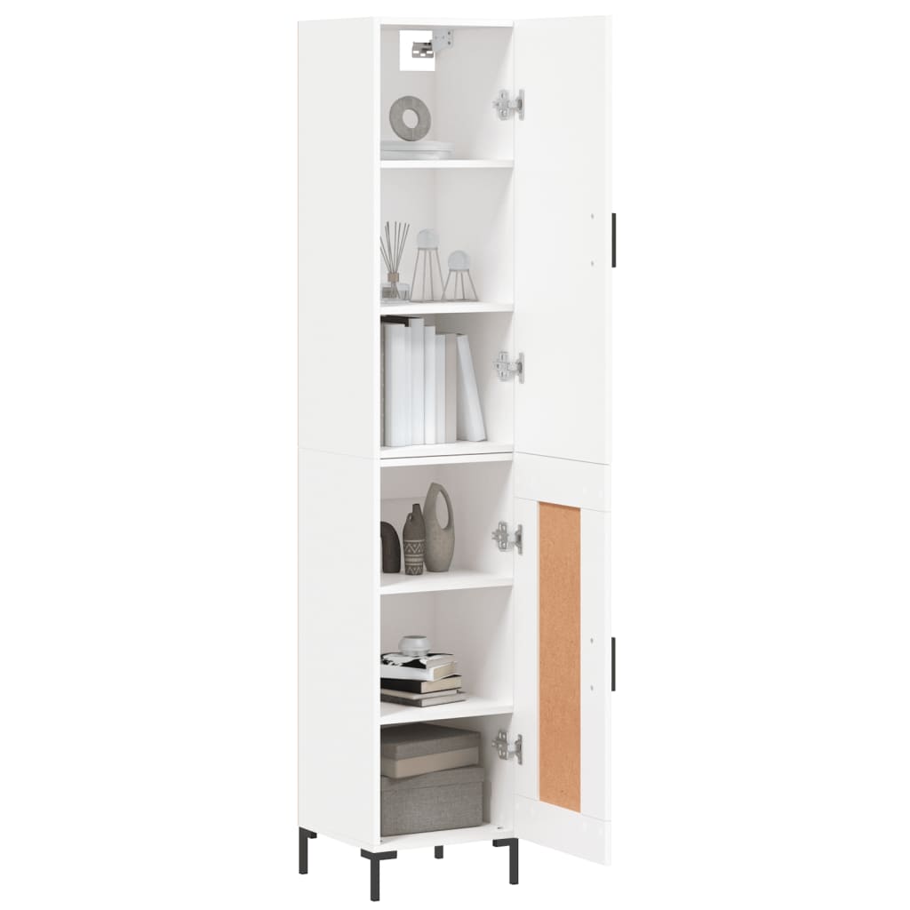 Tall cabinet, white, 34.5x34x180 cm, processed wood