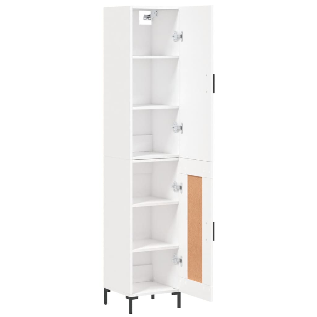 Tall cabinet, white, 34.5x34x180 cm, processed wood