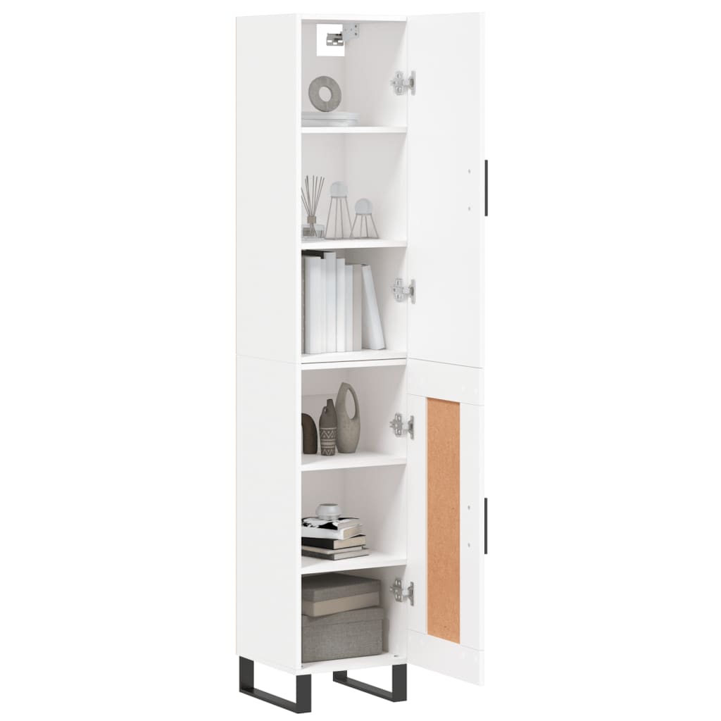 Tall cabinet, white, 34.5x34x180 cm, processed wood