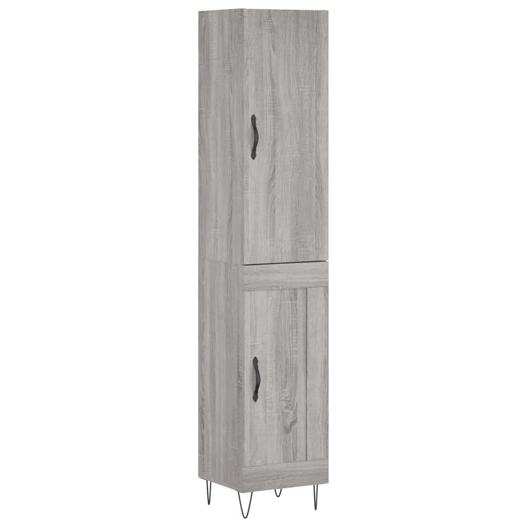 Tall cabinet, sonoma grey, 34.5x34x180 cm, engineered wood