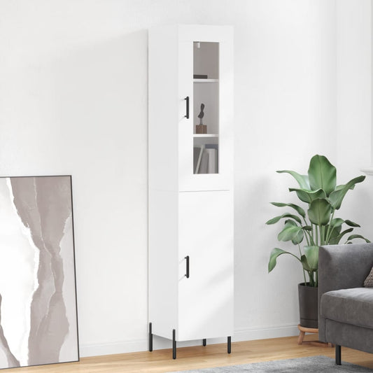 Tall cabinet, white, 34.5x34x180 cm, processed wood