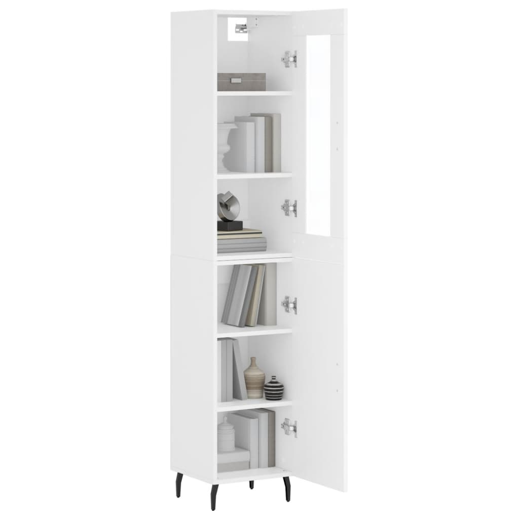 Tall cabinet, white, 34.5x34x180 cm, processed wood