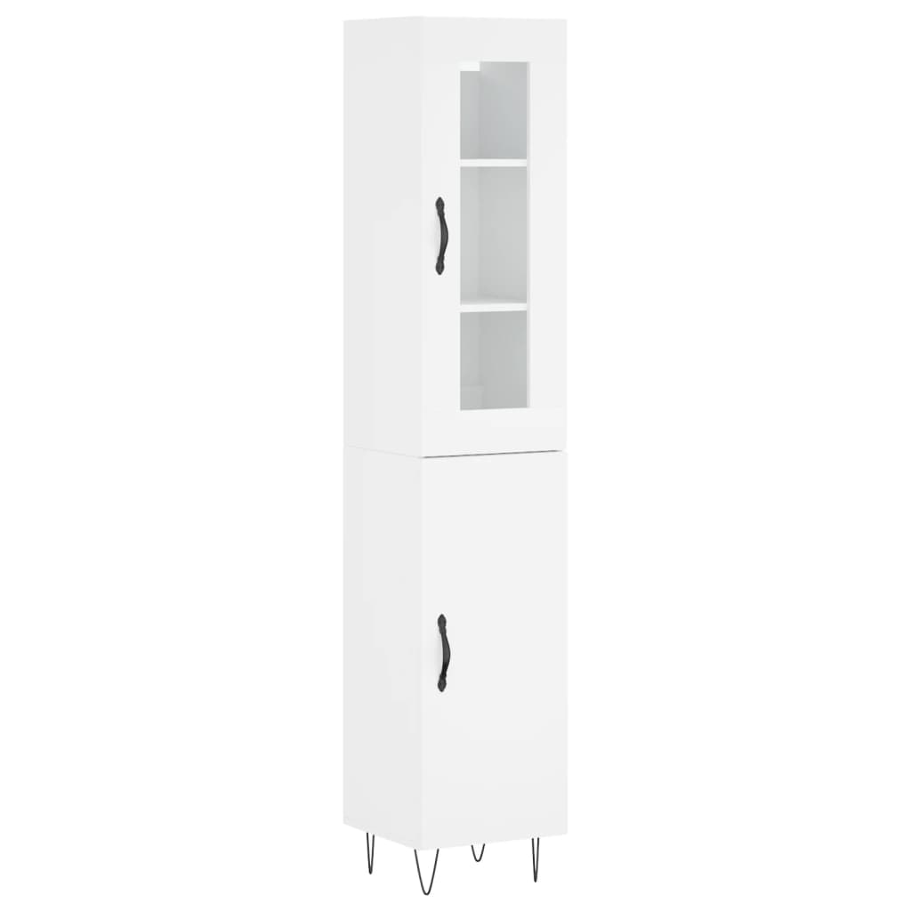 Tall cabinet, white, 34.5x34x180 cm, processed wood