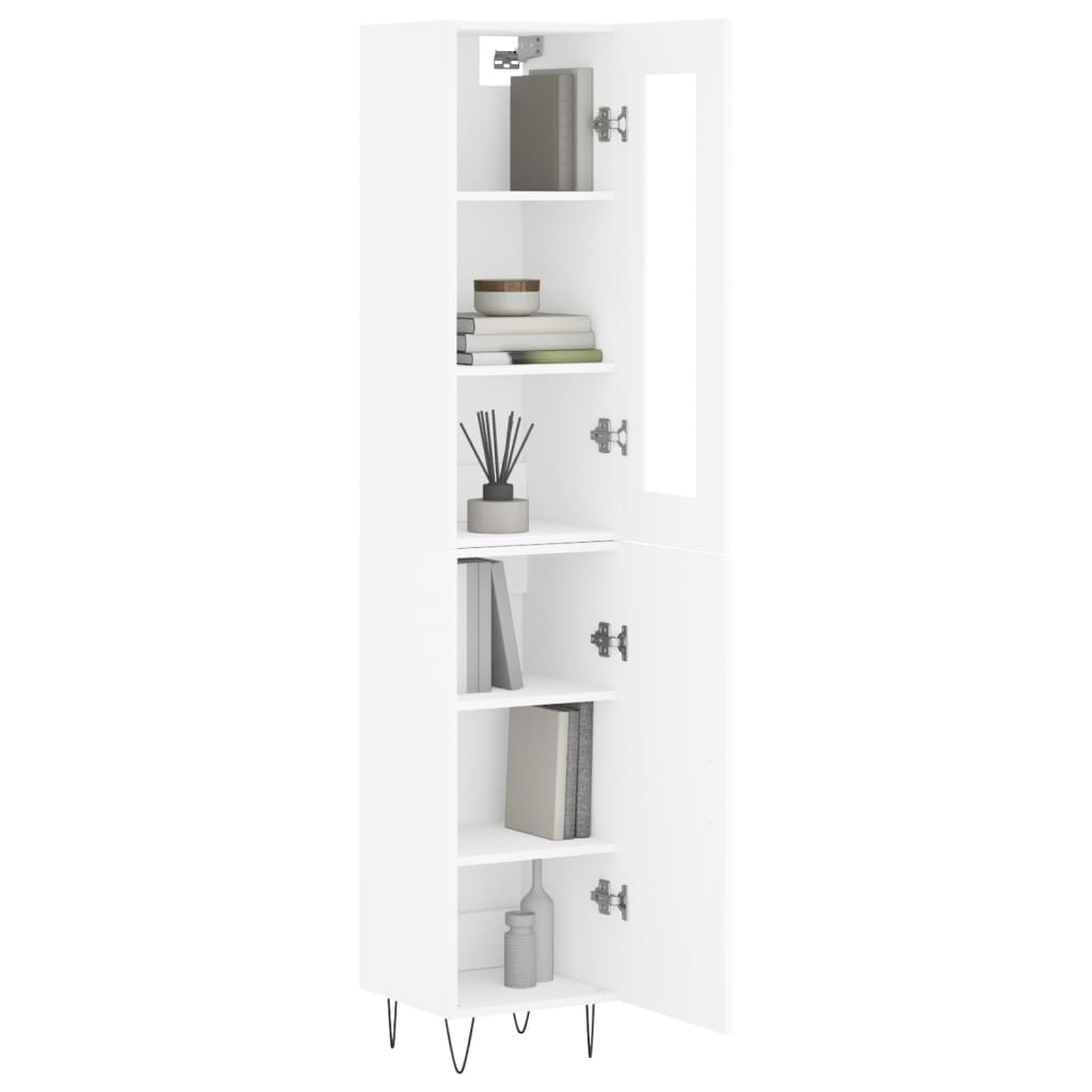 Tall cabinet, white, 34.5x34x180 cm, processed wood