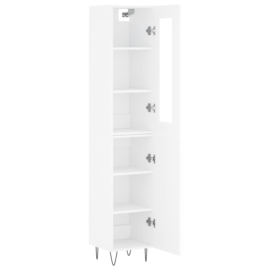 Tall cabinet, white, 34.5x34x180 cm, processed wood