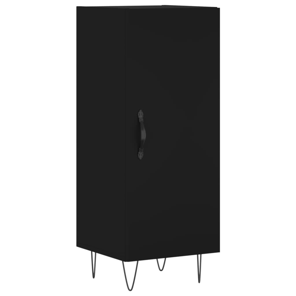 Tall cabinet, black, 34.5x34x180 cm, processed wood