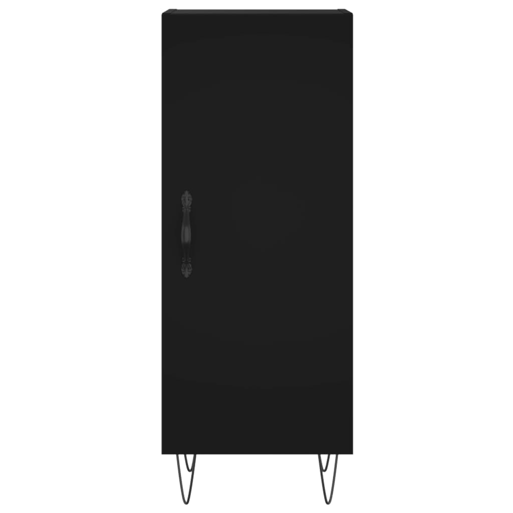 Tall cabinet, black, 34.5x34x180 cm, processed wood