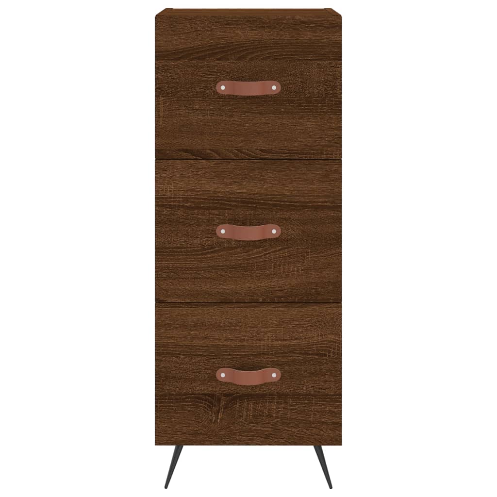 Tall cabinet, brown oak, 34.5x34x180 cm, processed wood