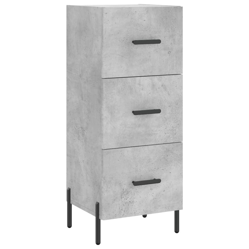 Tall cabinet, concrete grey, 34.5x34x180 cm, processed wood