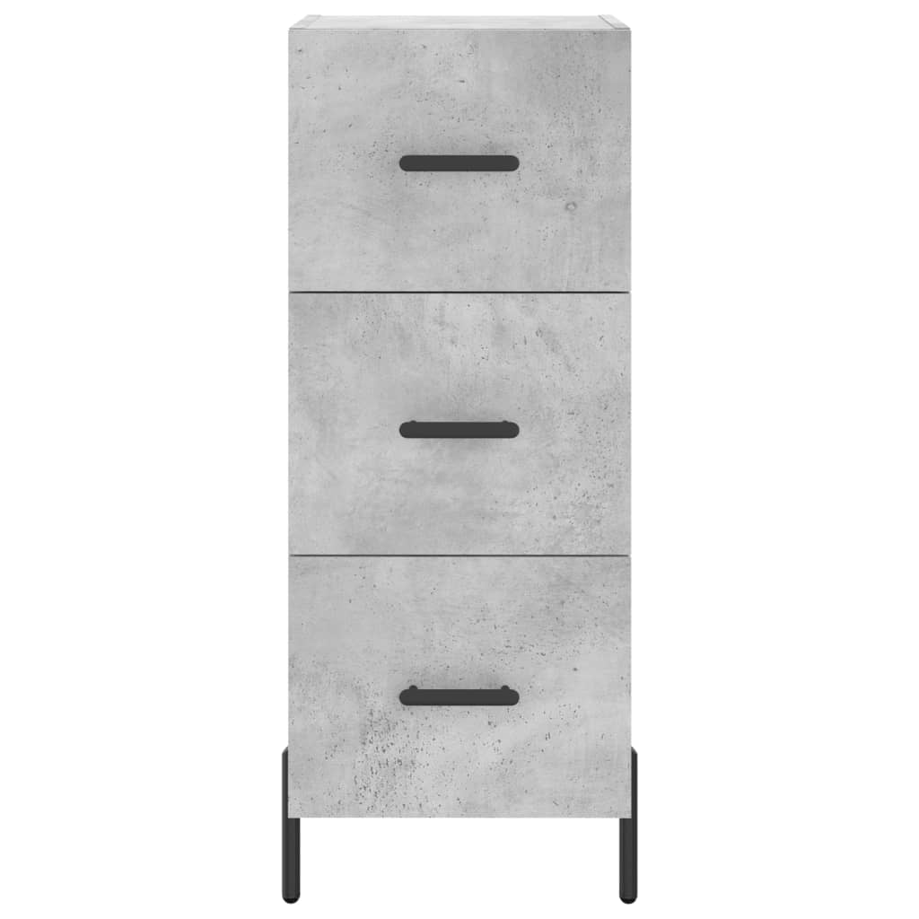 Tall cabinet, concrete grey, 34.5x34x180 cm, processed wood