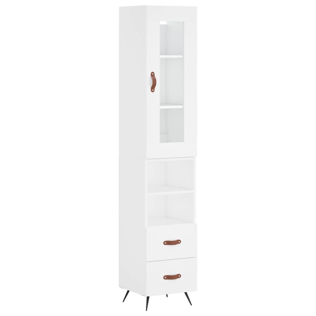 Tall cabinet, white, 34.5x34x180 cm, processed wood