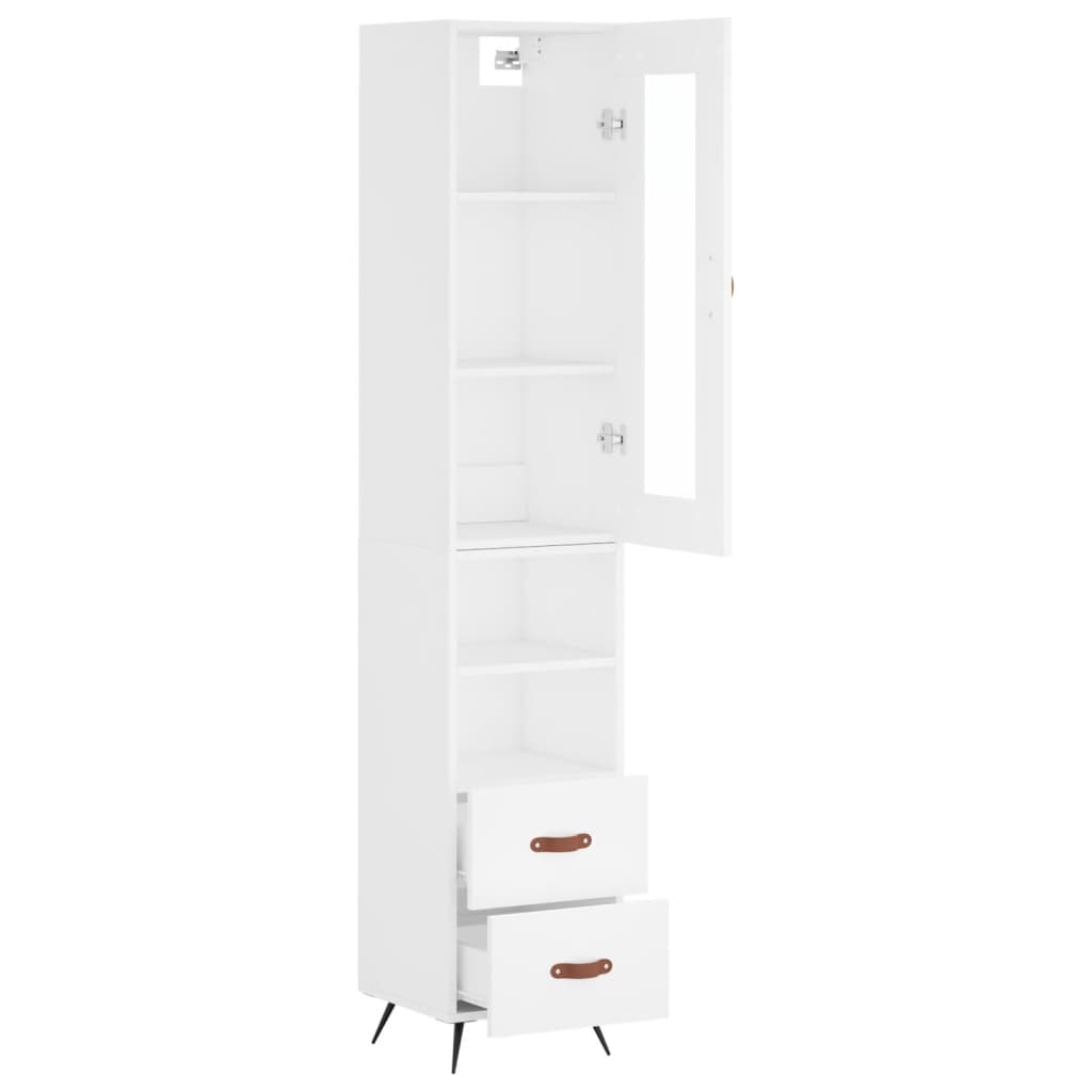 Tall cabinet, white, 34.5x34x180 cm, processed wood