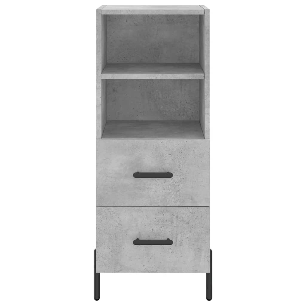 Tall cabinet, concrete grey, 34.5x34x180 cm, processed wood