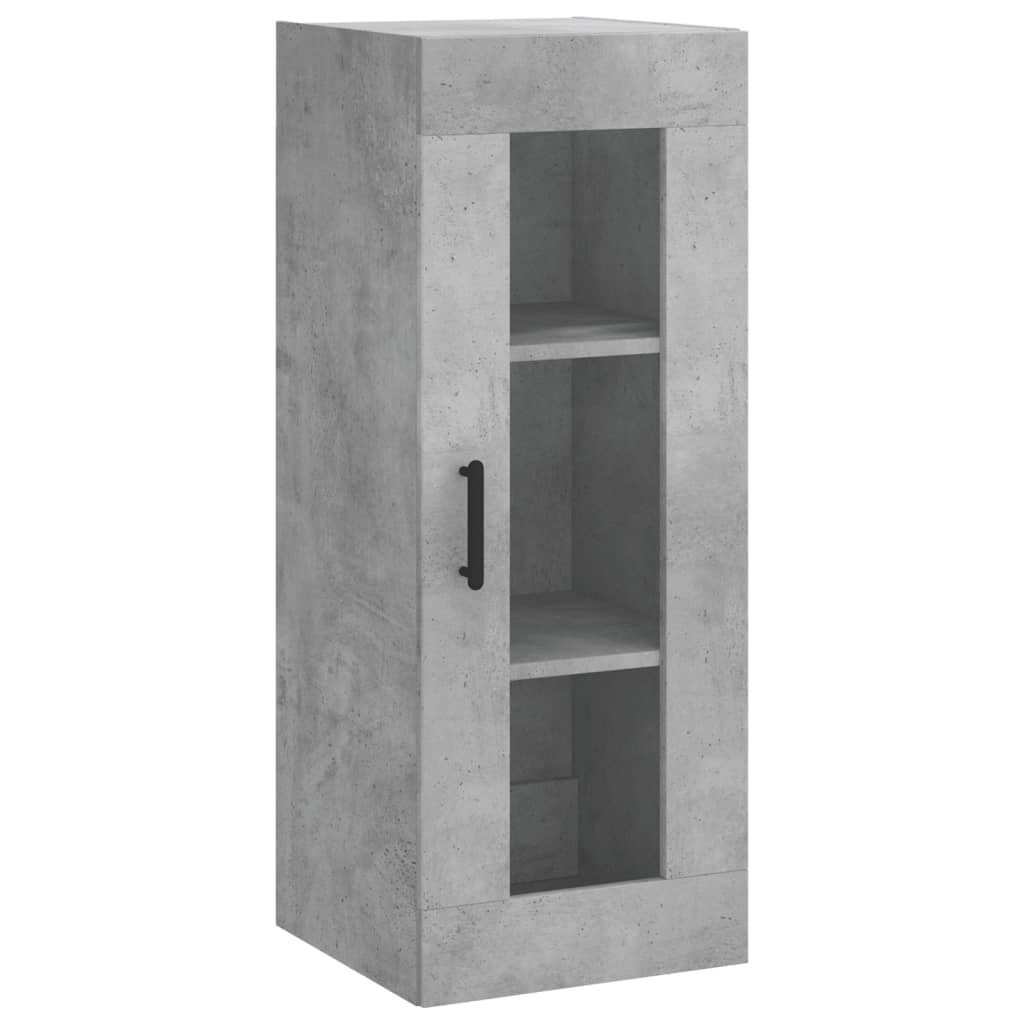 Tall cabinet, concrete grey, 34.5x34x180 cm, processed wood