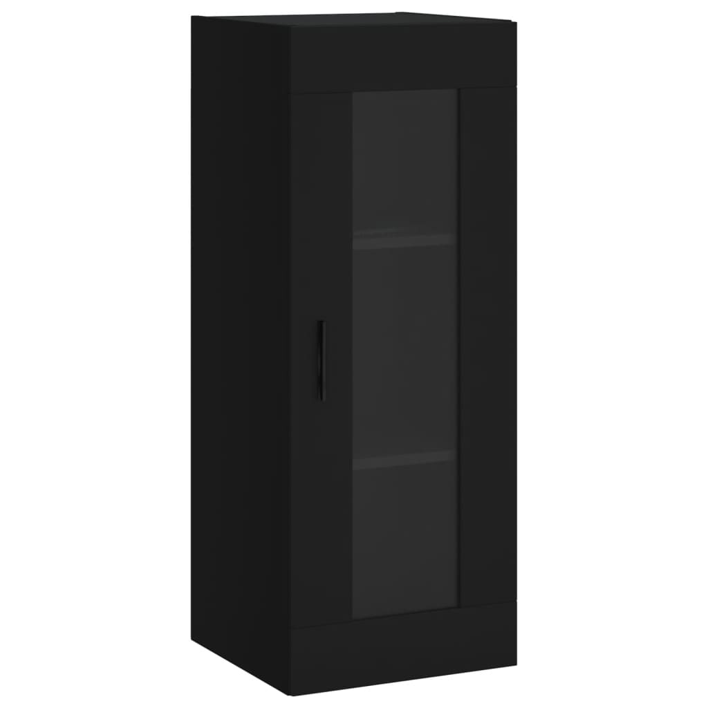 Tall cabinet, black, 34.5x34x180 cm, processed wood