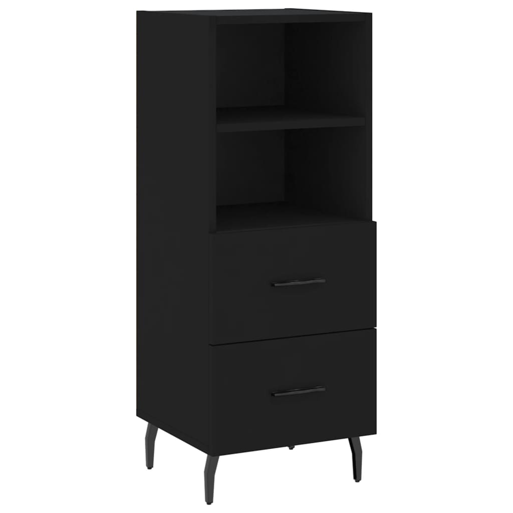 Tall cabinet, black, 34.5x34x180 cm, processed wood