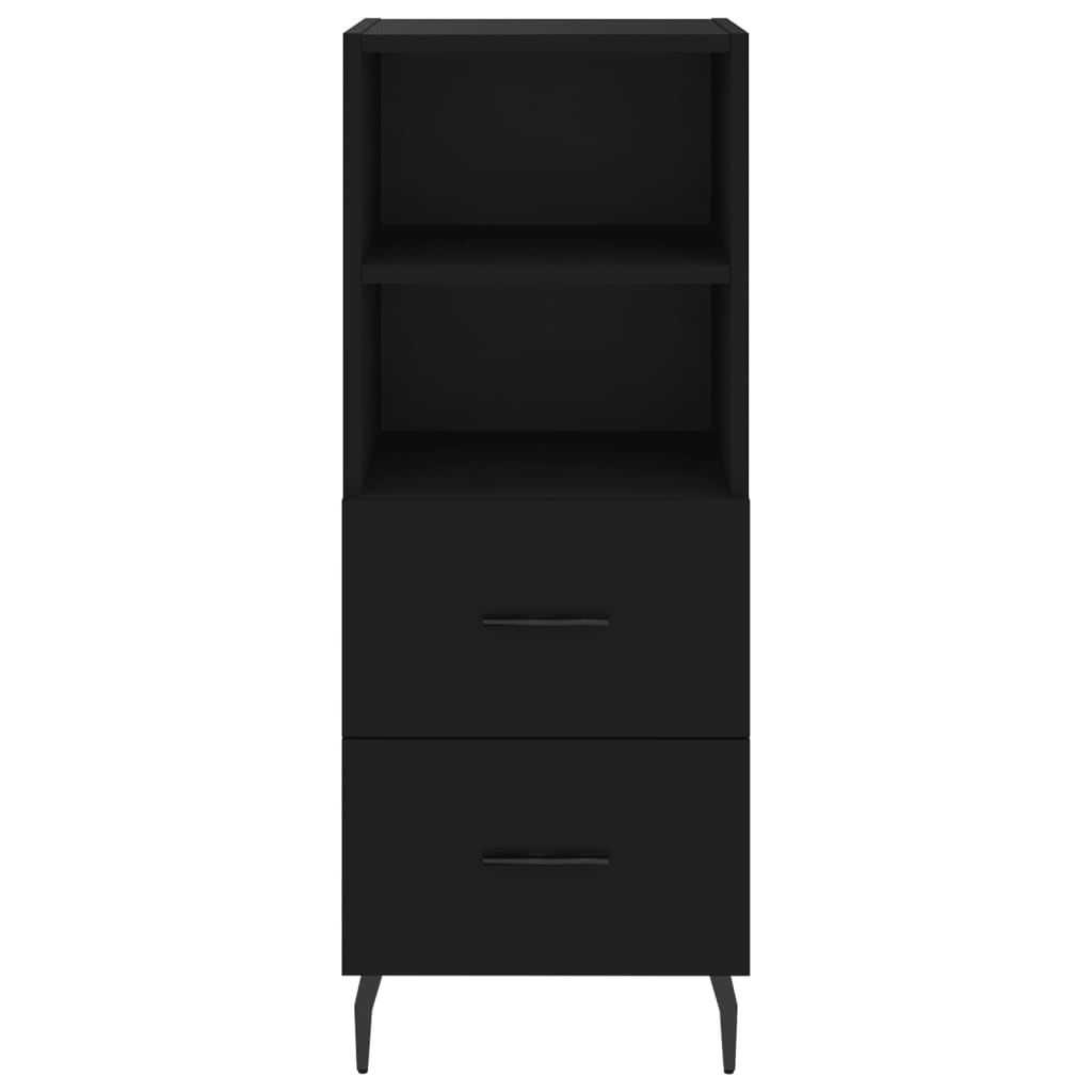 Tall cabinet, black, 34.5x34x180 cm, processed wood