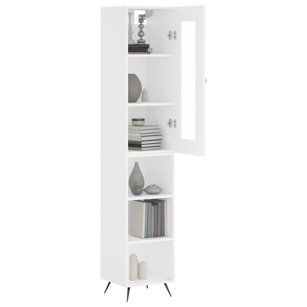 Tall cabinet, white, 34.5x34x180 cm, processed wood