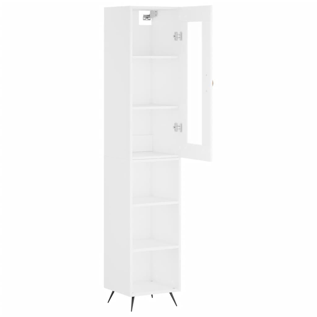 Tall cabinet, white, 34.5x34x180 cm, processed wood