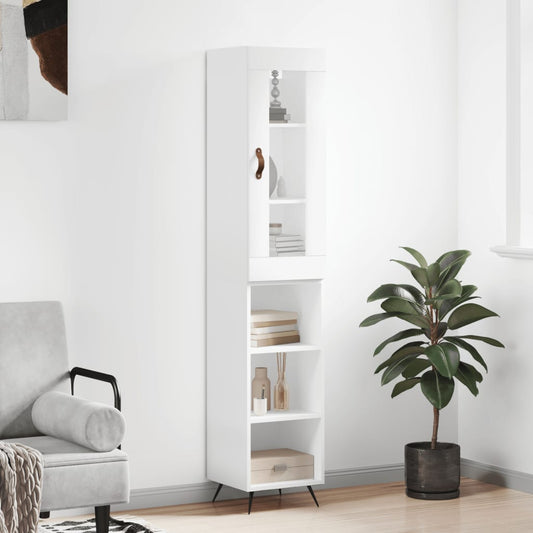 Tall cabinet, white, 34.5x34x180 cm, processed wood