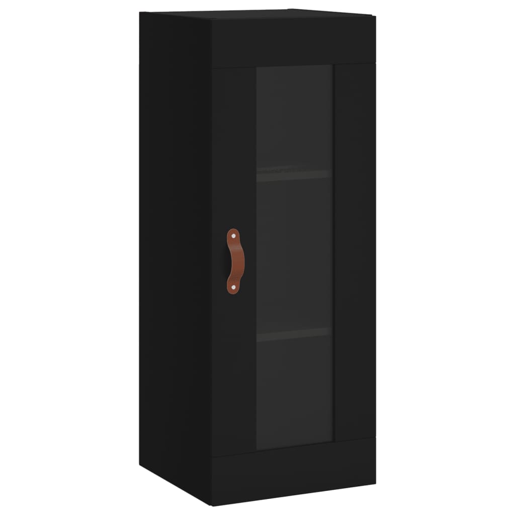 Tall cabinet, black, 34.5x34x180 cm, processed wood