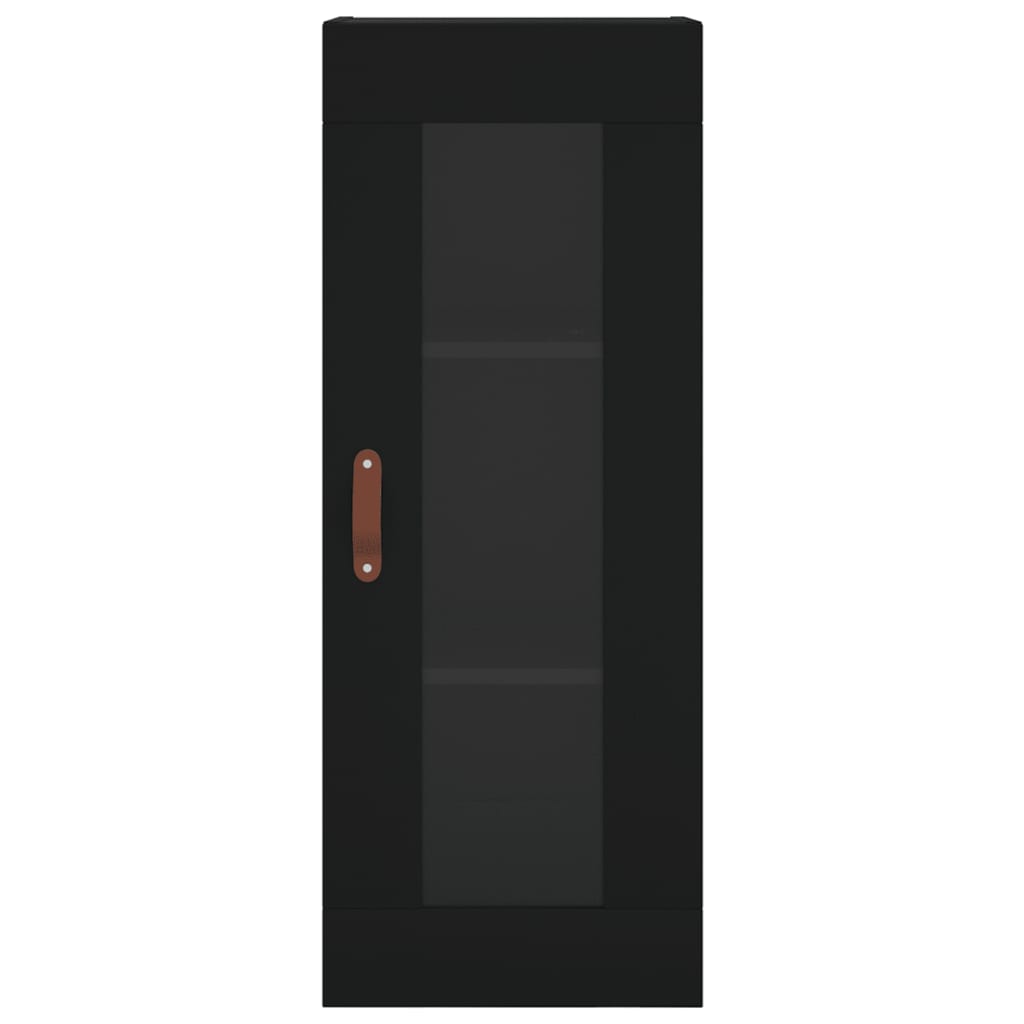 Tall cabinet, black, 34.5x34x180 cm, processed wood