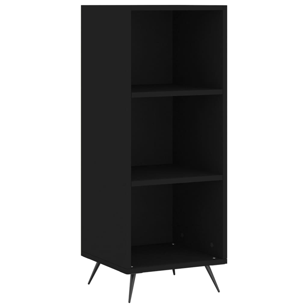 Tall cabinet, black, 34.5x34x180 cm, processed wood