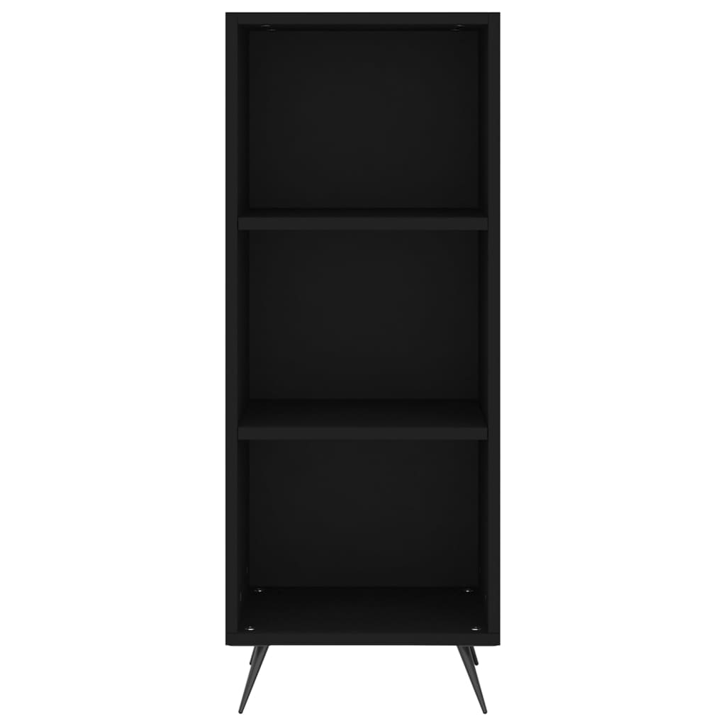 Tall cabinet, black, 34.5x34x180 cm, processed wood