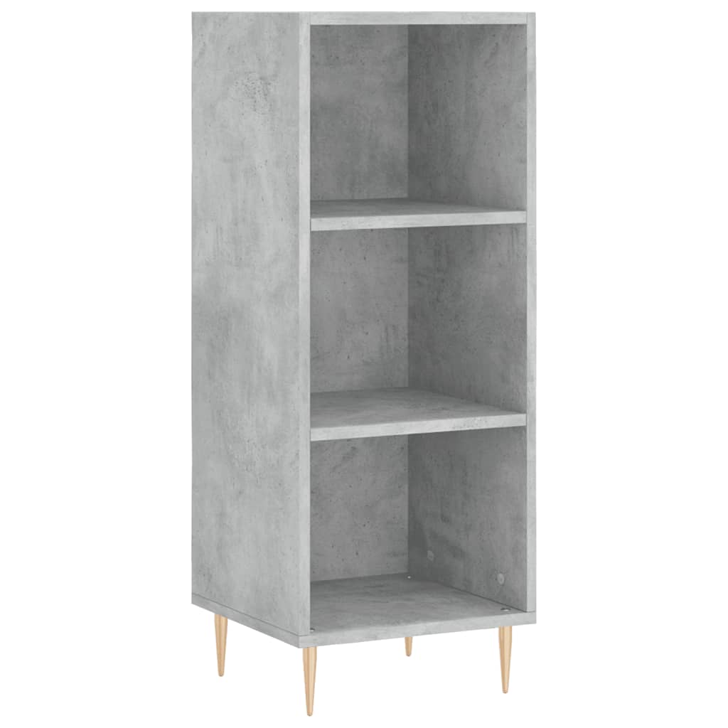 Tall cabinet, concrete grey, 34.5x34x180 cm, processed wood