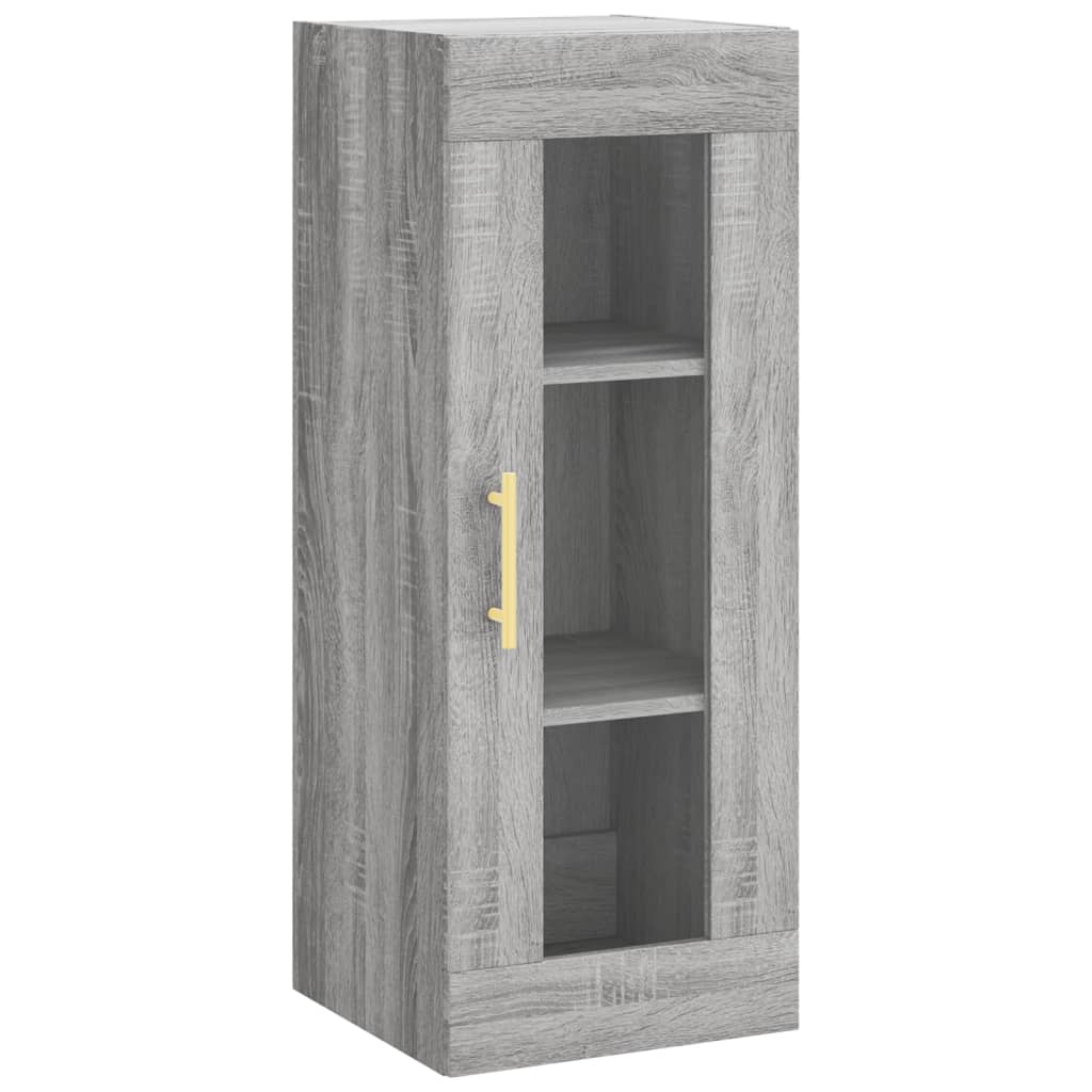 Tall cabinet, sonoma grey, 34.5x34x180 cm, engineered wood