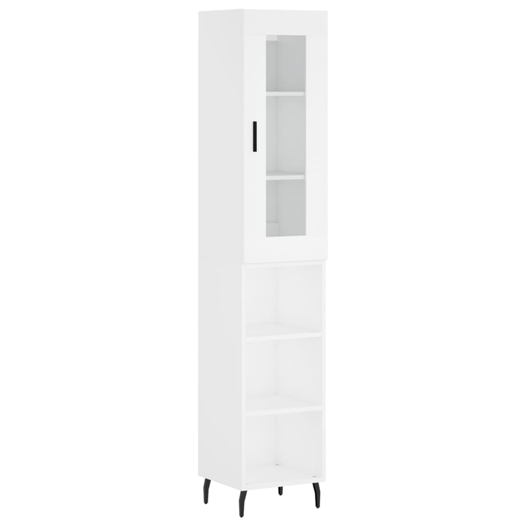 Tall cabinet, white, 34.5x34x180 cm, processed wood