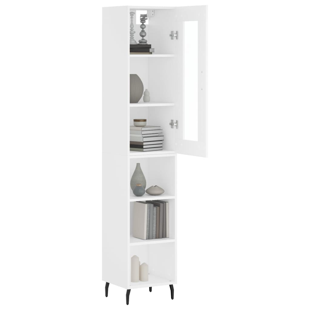 Tall cabinet, white, 34.5x34x180 cm, processed wood