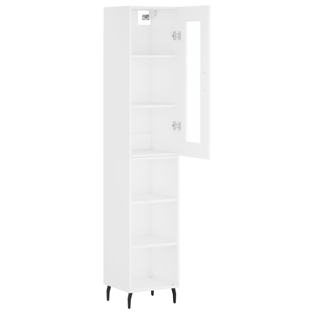 Tall cabinet, white, 34.5x34x180 cm, processed wood