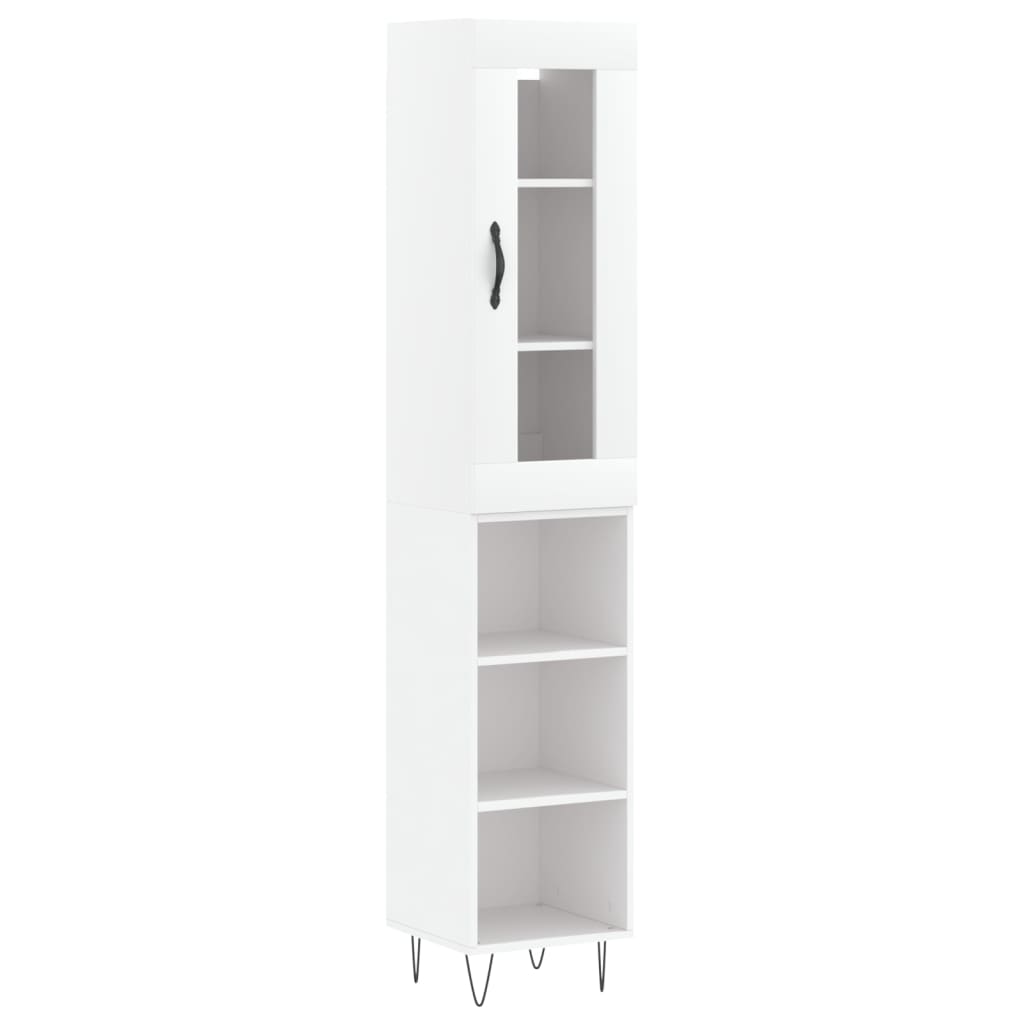 Tall cabinet, white, 34.5x34x180 cm, processed wood