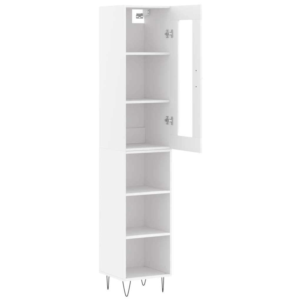 Tall cabinet, white, 34.5x34x180 cm, processed wood