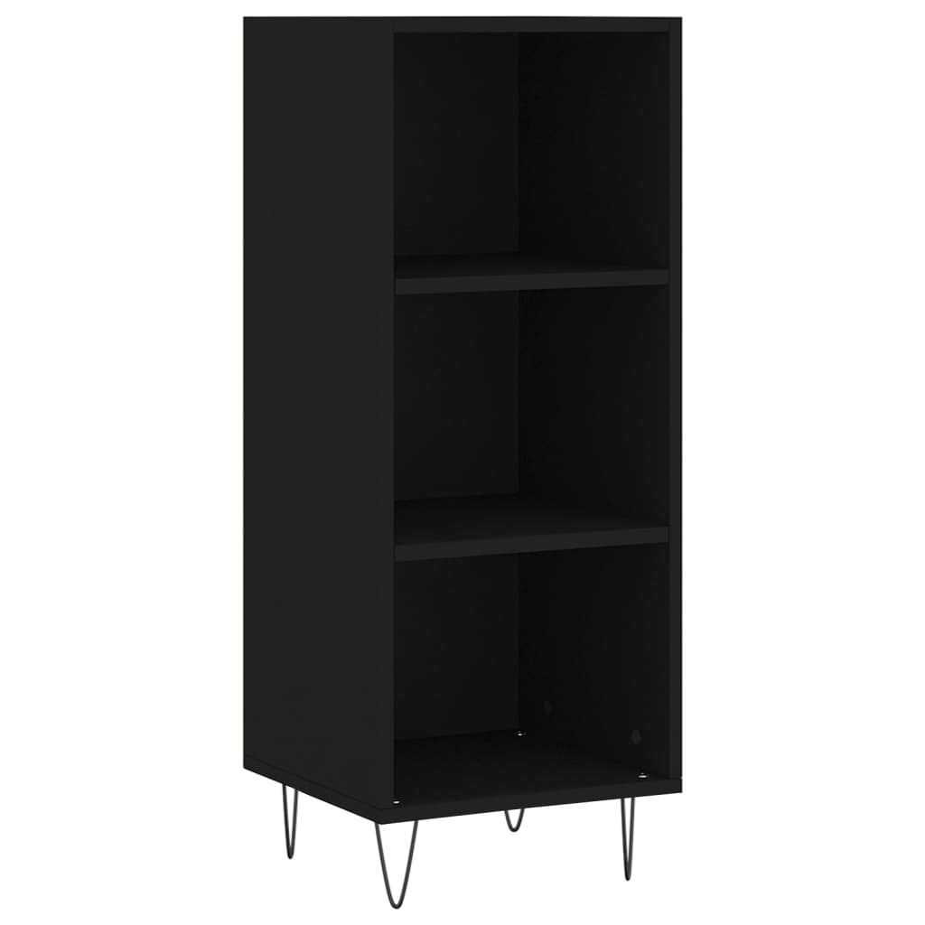 Tall cabinet, black, 34.5x34x180 cm, processed wood