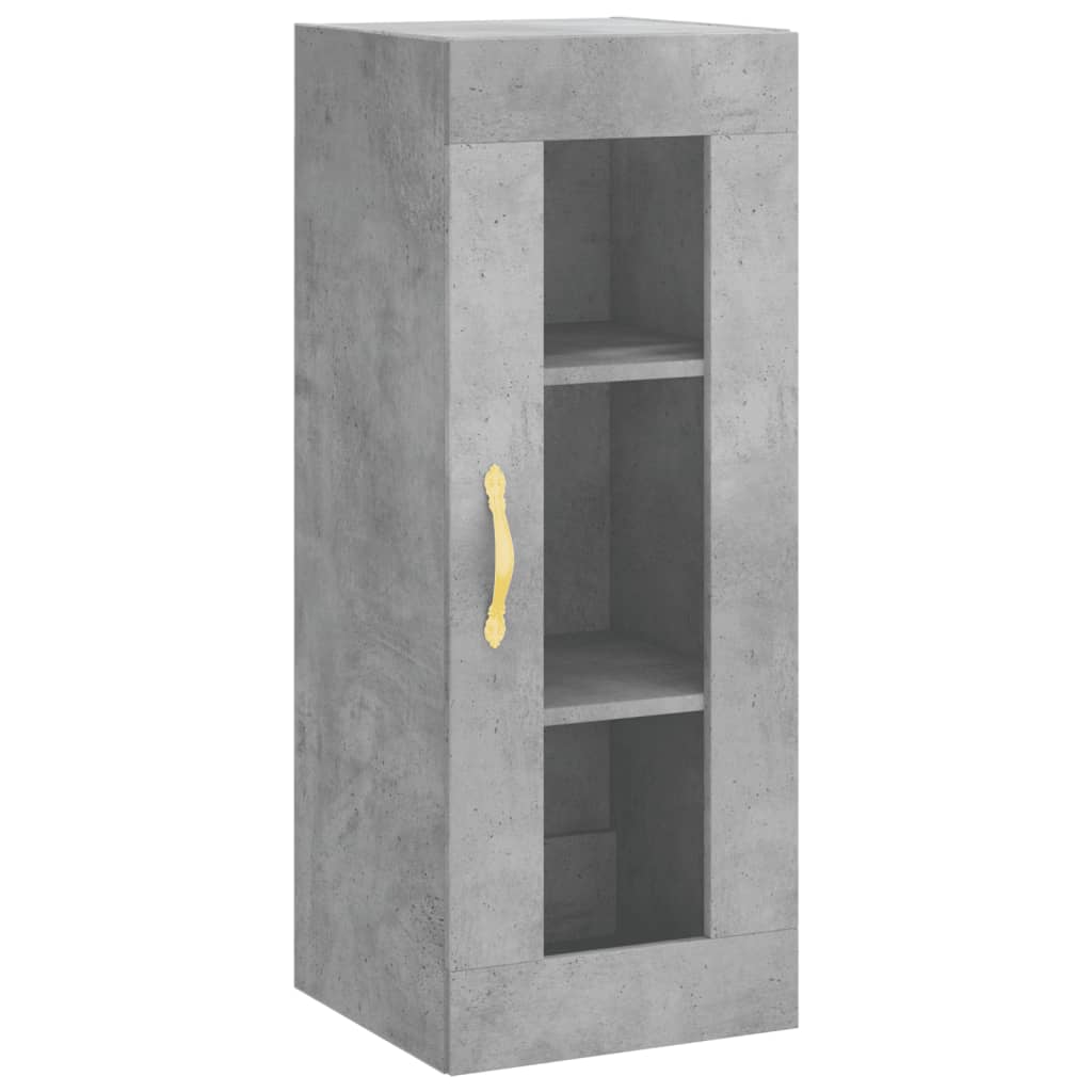 Tall cabinet, concrete grey, 34.5x34x180 cm, processed wood