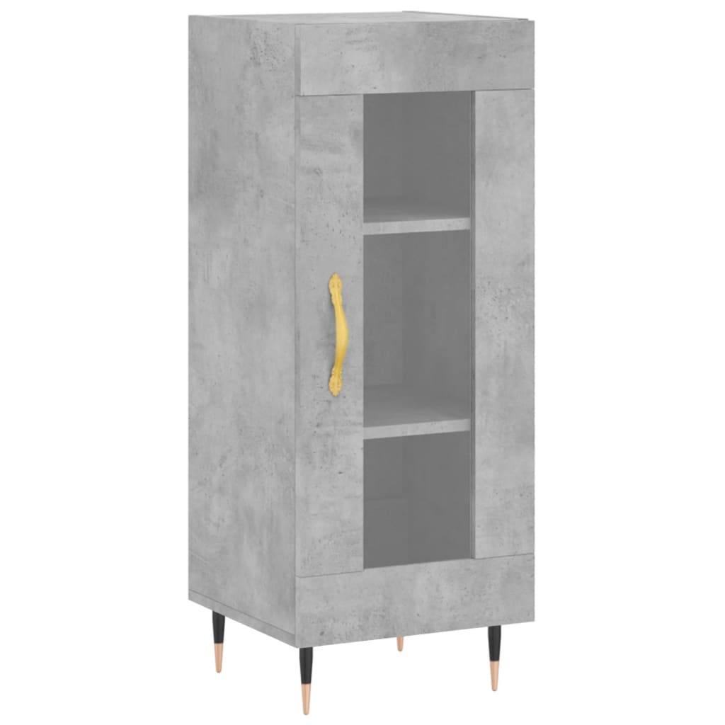 Tall cabinet, concrete grey, 34.5x34x180 cm, processed wood