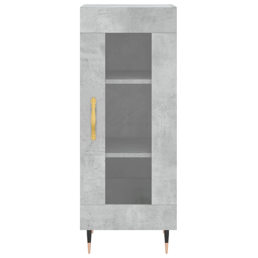 Tall cabinet, concrete grey, 34.5x34x180 cm, processed wood