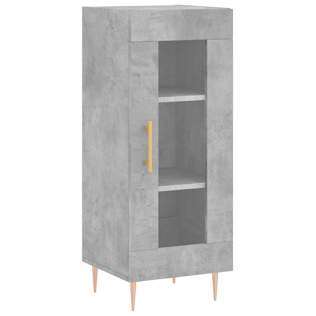 Tall cabinet, concrete grey, 34.5x34x180 cm, processed wood