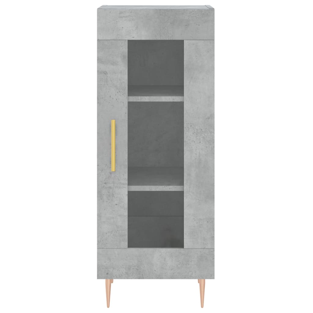 Tall cabinet, concrete grey, 34.5x34x180 cm, processed wood