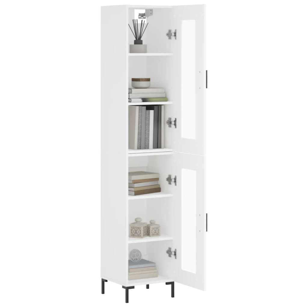 Tall cabinet, white, 34.5x34x180 cm, processed wood