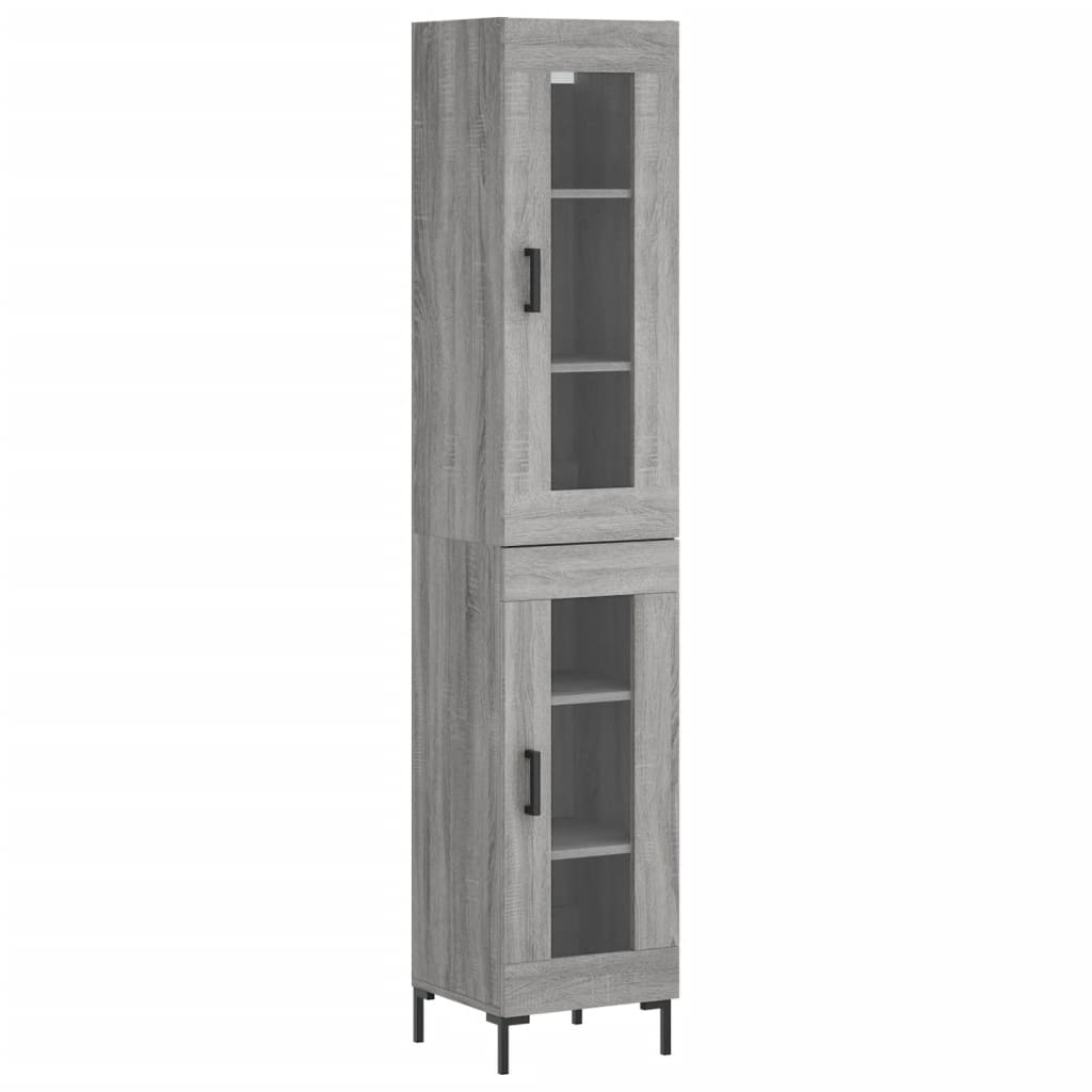 Tall cabinet, sonoma grey, 34.5x34x180 cm, engineered wood