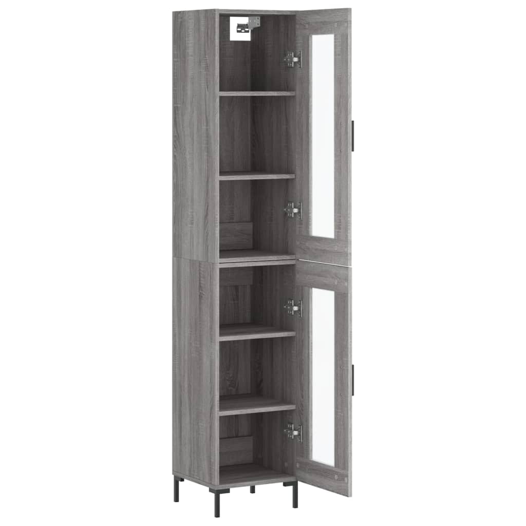 Tall cabinet, sonoma grey, 34.5x34x180 cm, engineered wood