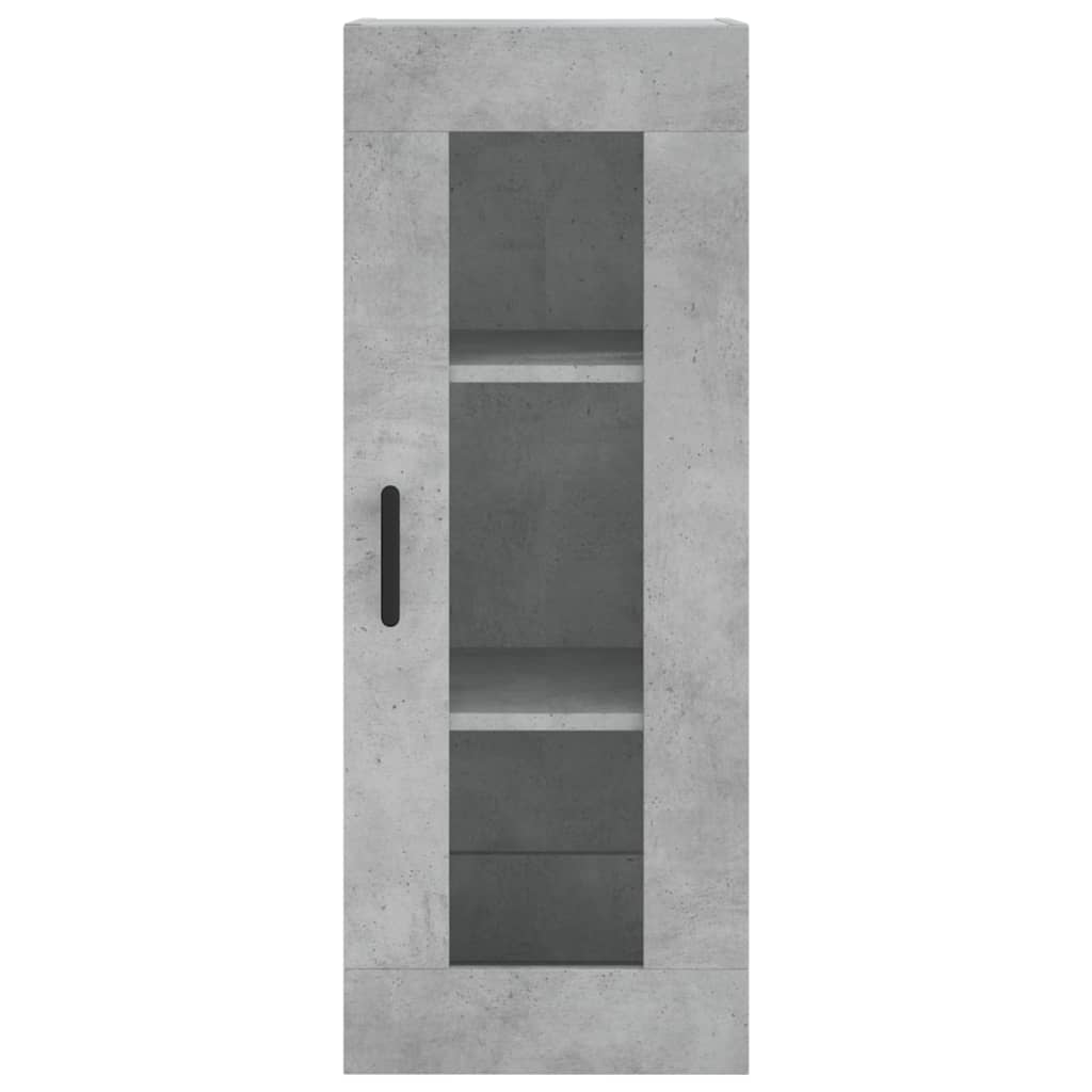 Tall cabinet, concrete grey, 34.5x34x180 cm, processed wood