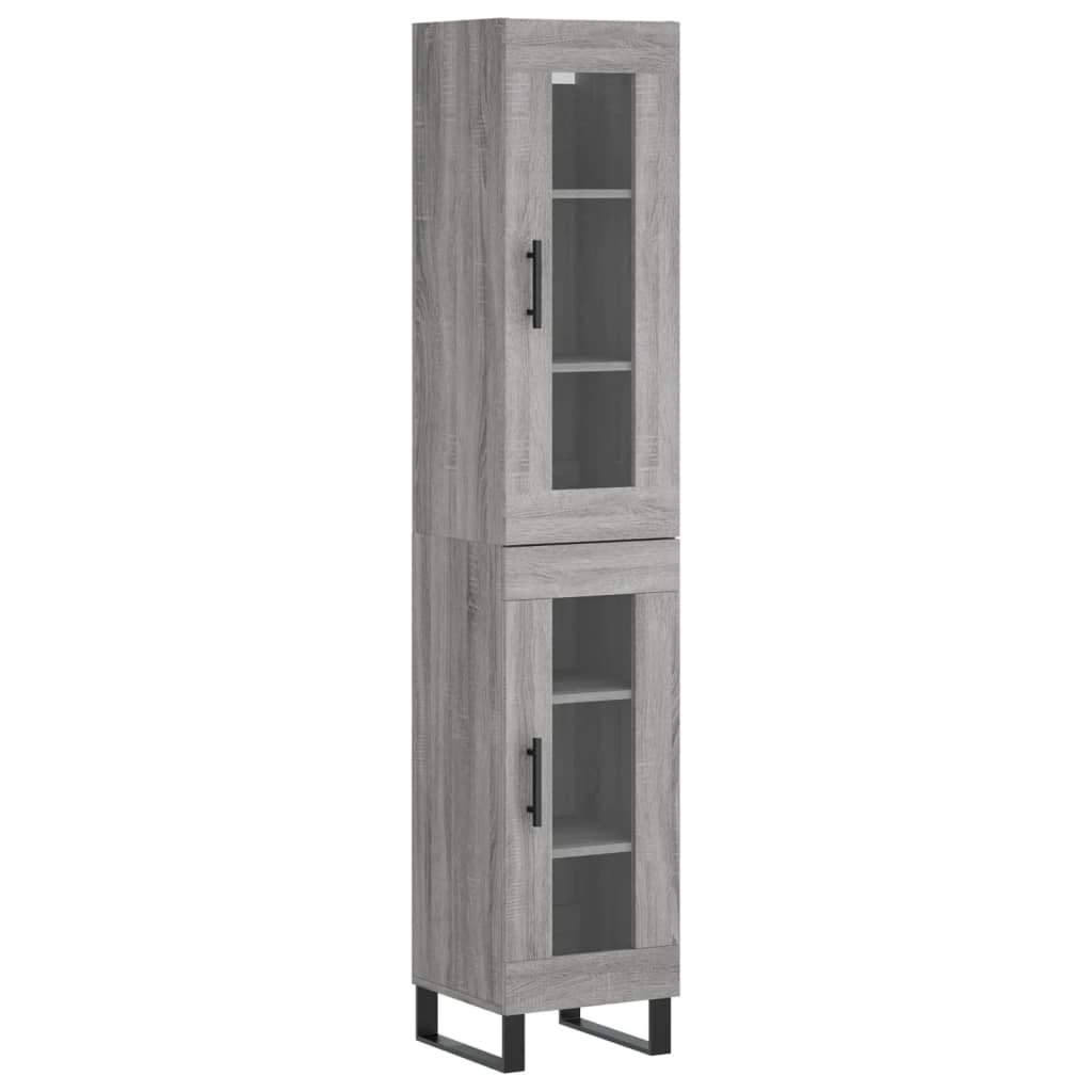 Tall cabinet, sonoma grey, 34.5x34x180 cm, engineered wood