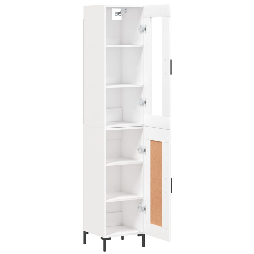 Tall cabinet, white, 34.5x34x180 cm, processed wood