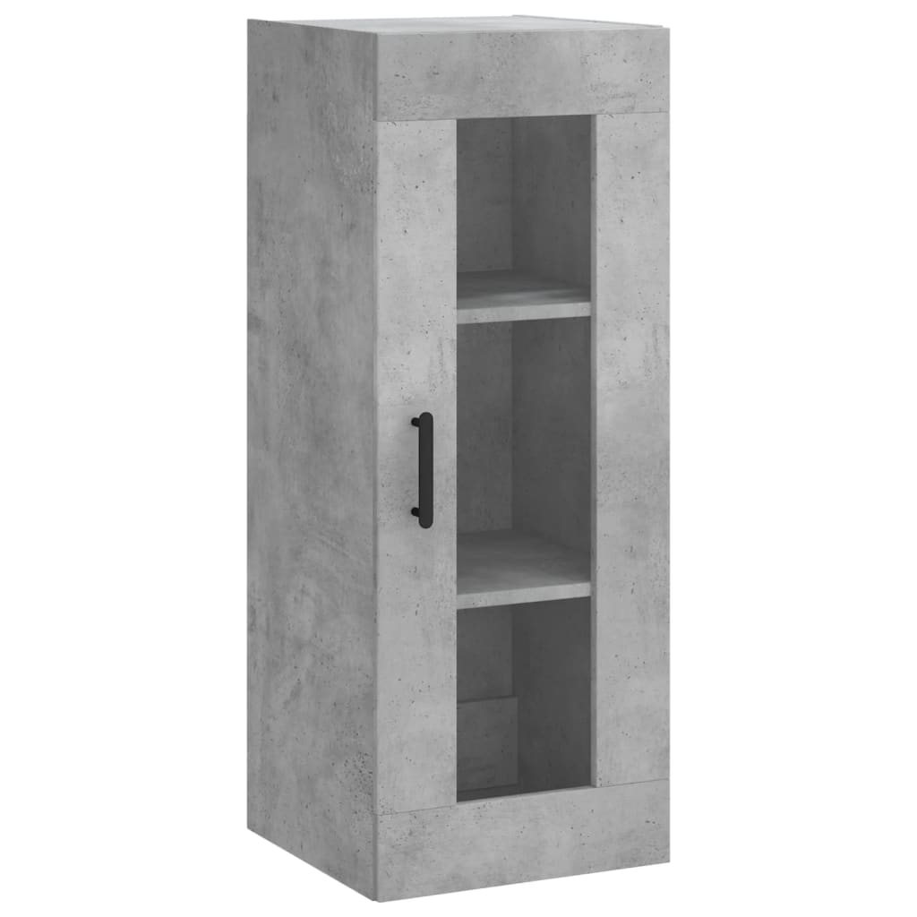 Tall cabinet, concrete grey, 34.5x34x180 cm, processed wood