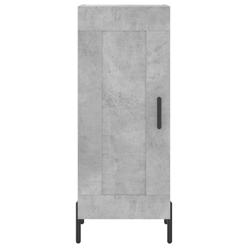 Tall cabinet, concrete grey, 34.5x34x180 cm, processed wood