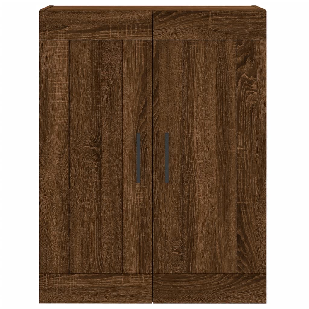 Tall cabinet, brown oak, 69.5x34x180 cm, composite wood